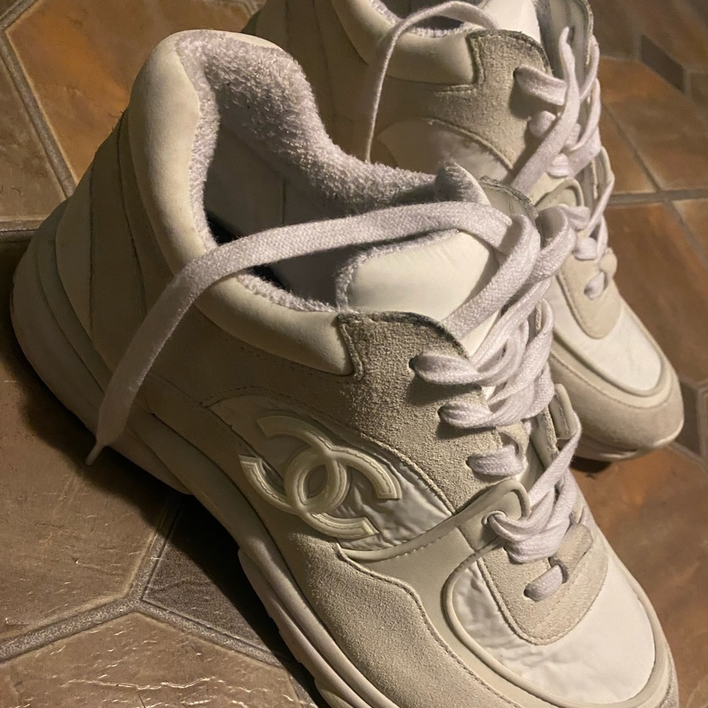 CHANEL White Men's Sneakers